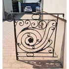 Kovácsoltvas korlát, szélesség (faltól - oszlop középig): kb. 95cmmagasság: kb. 110cm