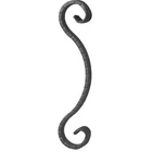 Kovácsolt elem szkálamintás laposacélból (536)