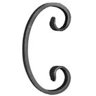 Kovácsolt C elem, 70x120mm, 12x6mm (018/A)