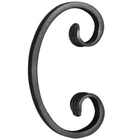 Kovácsolt C elem, 70x130mm, 12x6mm (561/A)