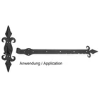 Kovácsolt forgáspont 15.200 és 15.201 ajtópántokhoz, masszív, festetlen (064/B)