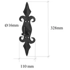 Kovácsolt forgáspont 15.200 és 15.201 ajtópántokhoz, masszív, festetlen (064/B)