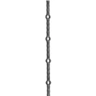 Lyukasztott négyzetacél, mángorolt, 12x12mm, 2m (376)