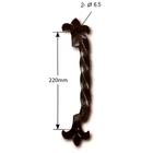 Kovácsoltvas ajtófogantyú, csavart, festetlen (660/G)