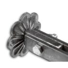 Kép 2/3 - Kerítés rögzítő fül, csavarozható talppal, dekoratív (660/A)