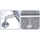 Rozsdamentes csuklós kapaszkodó konzol csőhöz (AISI 304 - V2A), többféle méretben