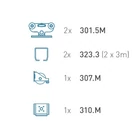 Kép 2/6 - Úszókapu szett M típus, tűzihorganyzott sínpályával (2 x 3m)