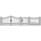 BÜKK kovácsoltvas nagy-és kiskapu, kerítésmező