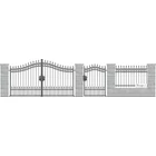 BÜKK kovácsoltvas nagy-és kiskapu, kerítésmező