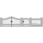 BÜKK kovácsoltvas nagy-és kiskapu, kerítésmező