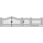 DUNA kovácsoltvas nagy-és kiskapu, kerítésmező