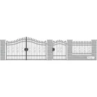 DUNA kovácsoltvas nagy-és kiskapu, kerítésmező