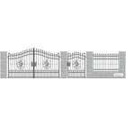 FERTŐD kovácsoltvas nagy-és kiskapu, kerítésmező