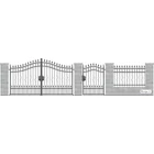 VELENCE kovácsoltvas nagy-és kiskapu, kerítésmező