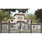 HÉVÍZ kovácsoltvas nagy-és kiskapu, kerítésmező