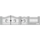 HÉVÍZ kovácsoltvas nagy-és kiskapu, kerítésmező