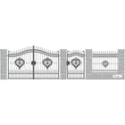 SZÉPASSZONY kovácsoltvas nagy-és kiskapu, kerítésmező