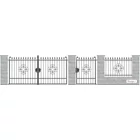 VISEGRÁD kovácsoltvas nagy-és kiskapu, kerítésmező