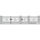 VISEGRÁD kovácsoltvas nagy-és kiskapu, kerítésmező