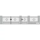 VISEGRÁD kovácsoltvas nagy-és kiskapu, kerítésmező