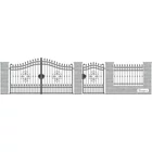 VISEGRÁD kovácsoltvas nagy-és kiskapu, kerítésmező