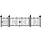 VISEGRÁD kovácsoltvas nagy-és kiskapu, kerítésmező