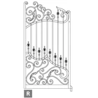 DIANA exkluzív kovácsoltvas kiskapu standard méretben gyártva, szegecselve