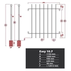 EASY10.7 kovácsoltvas kerítésmező standard méretekben gyártva