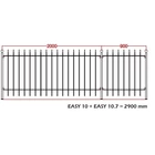 EASY10.7 kovácsoltvas kerítésmező standard méretekben gyártva