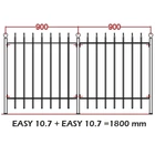 EASY10.7 kovácsoltvas kerítésmező standard méretekben gyártva