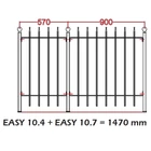 EASY10.7 kovácsoltvas kerítésmező standard méretekben gyártva