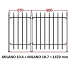 MILANO10 kovácsoltvas kerítésmező standard méretekben gyártva