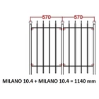 MILANO10 kovácsoltvas kerítésmező standard méretekben gyártva