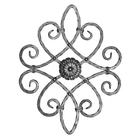 Klasszikus elem, szegecselt, élmángorolt, díszrozetta mindkét oldalon (016)