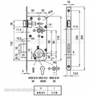 Elzett zár (70,5x240mm), Mabisz minősített, jobbos-balos használatra (799)