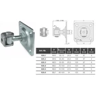 Felső forgáspont csavarozható talppal, állítható (forgócsap rögzítése Seeger gyűrűvel)  (057/A)