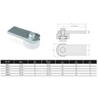 Csapágyas felső forgáspont, hegeszthető, állítható