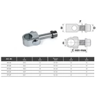 Perselyes forgáspont, hegeszthető, állítható, beépítés a kapukeretbe idommal (30x30mm vagy 40x40mm)