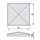 Zártszelvény kupak 100x100mm