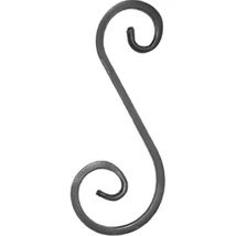 Kovácsolt S elem, 75x190mm, 16x6mm (566/B)