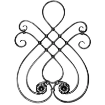 Klasszikus elem, díszrozettával mindkét oldalon, szegecselt (304)