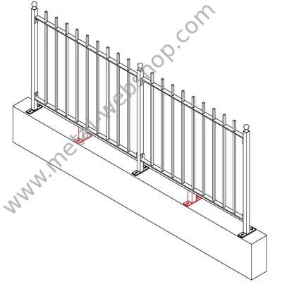 Támasztó konzol kerítésmezőhöz, opcionális