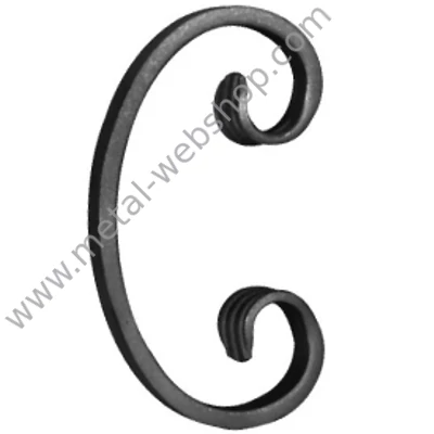 Kovácsolt C elem, 70x130mm, 12x6mm (561/A)