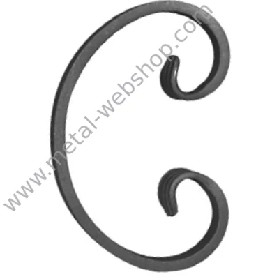 Kovácsolt C elem, 95x140mm, 12x6mm (562/A)