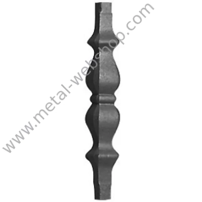 Kovácsolt pálcadísz, 14x14mm négyzetacélhoz (070/A)