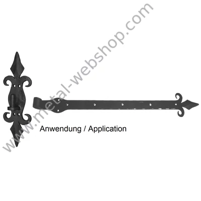 Kovácsolt forgáspont 15.200 és 15.201 ajtópántokhoz, masszív, festetlen (064/B)