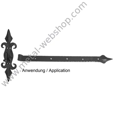 Kovácsolt forgáspont 15.200 és 15.201 ajtópántokhoz, masszív, festetlen (064/B)