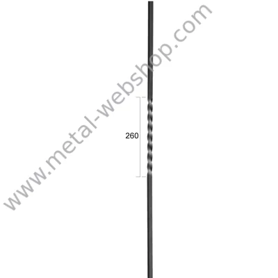 Csavart pálca sima négyzetacélból (138)