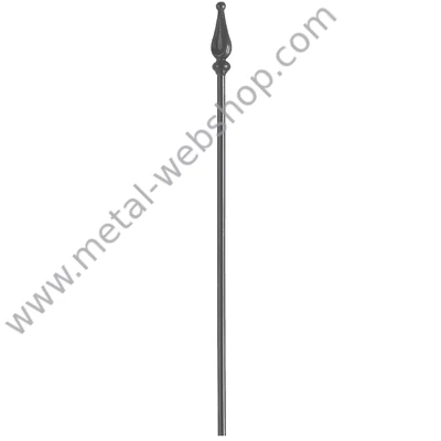 Kerítéspálca köracélból,  csúszdísszel, 12mm, 950mm (05.531)