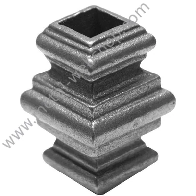 Öntvény pálcadísz, 16x16mm négyzatacélra, nem tűzihorganyozható (602)